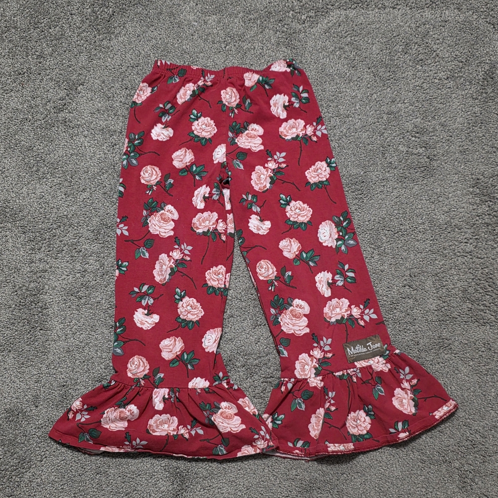 Matilda Jane Floral Ruffle Pants Girls Sz. 8